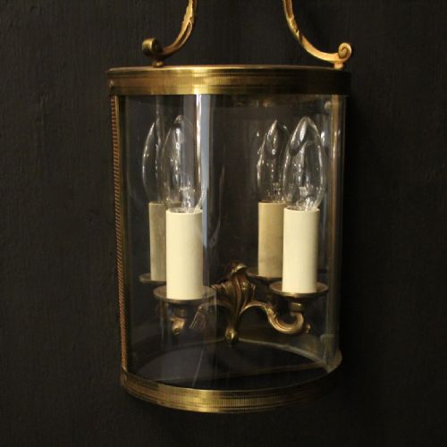 FRENCH SINGLE GILDED CONVEX HALF LANTERN WALL LIGHT - ADDITIONAL PHOTO 2
