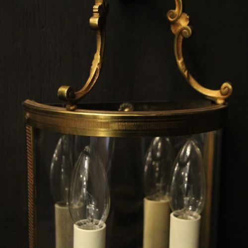 FRENCH SINGLE GILDED CONVEX HALF LANTERN WALL LIGHT - ADDITIONAL PHOTO 3