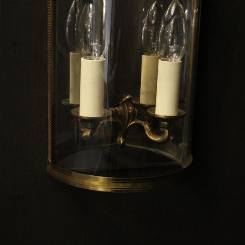 FRENCH SINGLE GILDED CONVEX HALF LANTERN WALL LIGHT - ADDITIONAL PHOTO 6