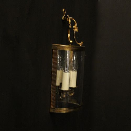 FRENCH SINGLE GILDED CONVEX HALF LANTERN WALL LIGHT - ADDITIONAL PHOTO 9