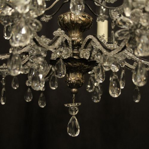 ITALIAN GENOA CRYSTAL 8 LIGHT ANTIQUE CHANDELIER - ADDITIONAL PHOTO 8