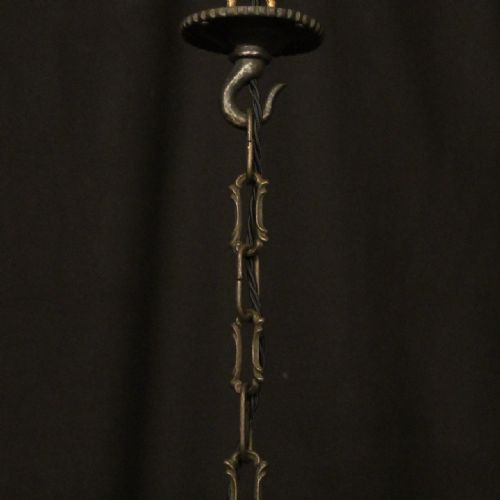 ITALIAN GENOA CRYSTAL 8 LIGHT ANTIQUE CHANDELIER - ADDITIONAL PHOTO 9