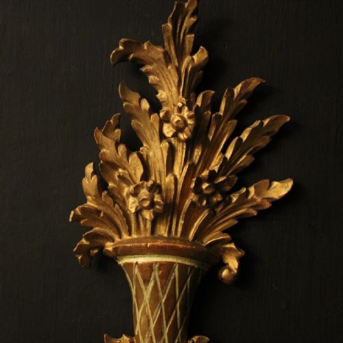 FRENCH PAIR OF GILTWOOD ANTIQUE WALL LIGHTS - ADDITIONAL PHOTO 9