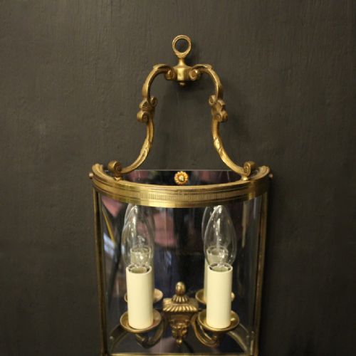 FRENCH PAIR OF GILDED CONVEX HALF LANTERNS - ADDITIONAL PHOTO 2
