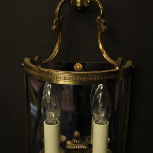 FRENCH PAIR OF GILDED CONVEX HALF LANTERNS - ADDITIONAL PHOTO 3