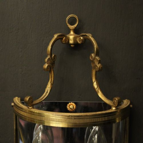FRENCH PAIR OF GILDED CONVEX HALF LANTERNS - ADDITIONAL PHOTO 4