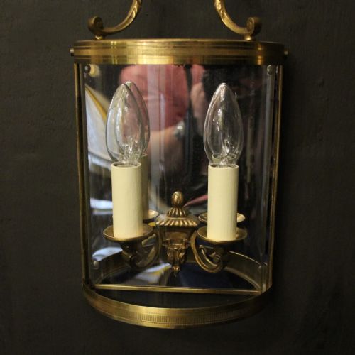 FRENCH PAIR OF GILDED CONVEX HALF LANTERNS - ADDITIONAL PHOTO 5