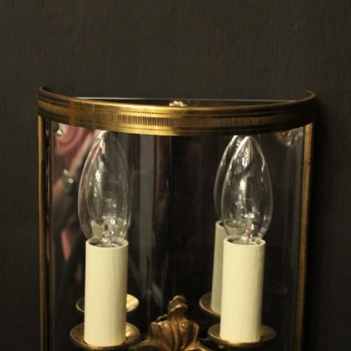 FRENCH SINGLE GILDED CONVEX HALF LANTERN - ADDITIONAL PHOTO 1