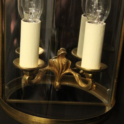 FRENCH SINGLE GILDED CONVEX HALF LANTERN - ADDITIONAL PHOTO 7