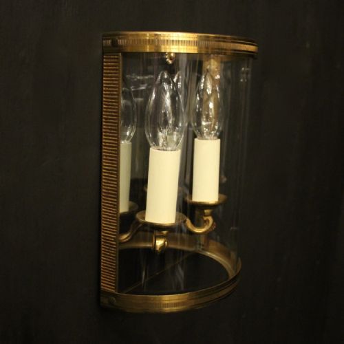 FRENCH SINGLE GILDED CONVEX HALF LANTERN - ADDITIONAL PHOTO 9