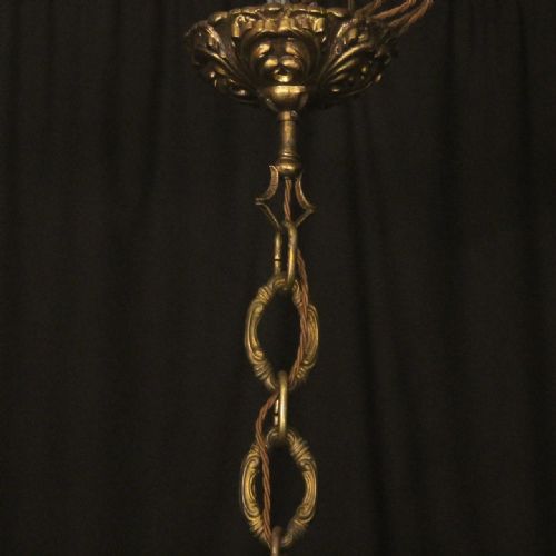 FRENCH GILDED BRONZE CRYSTAL 10 LIGHT ANTIQUE CHANDELIER - ADDITIONAL PHOTO 9