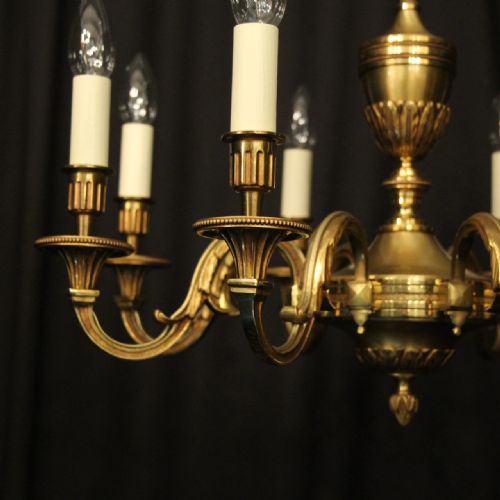 FRENCH GILDED BRONZE 8 LIGHT CHANDELIER - ADDITIONAL PHOTO 8