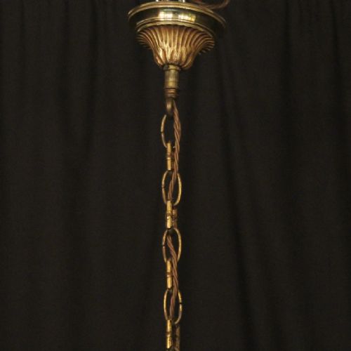 FRENCH GILDED BRONZE 8 LIGHT CHANDELIER - ADDITIONAL PHOTO 9