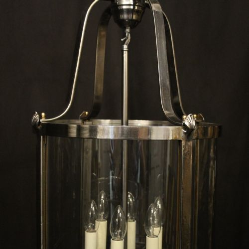 LARGE FRENCH STEEL SIX LIGHT CONVEX LANTERN - ADDITIONAL PHOTO 3