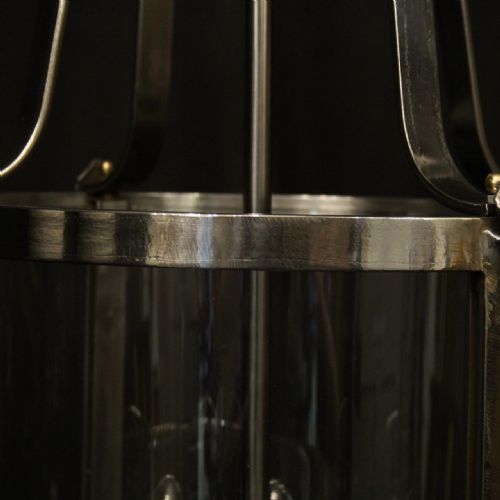 LARGE FRENCH STEEL SIX LIGHT CONVEX LANTERN - ADDITIONAL PHOTO 5