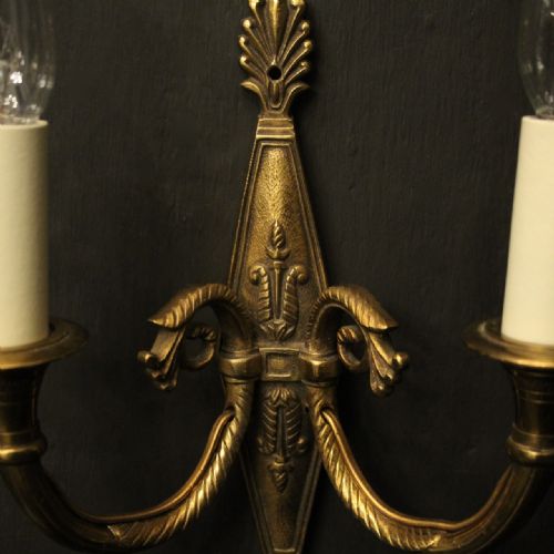 FRENCH PAIR OF GILDED ANTIQUE WALL LIGHTS - ADDITIONAL PHOTO 6
