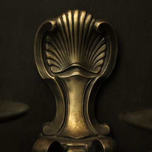FRENCH PAIR OF BURNISHED SILVERED WALL LIGHTS - ADDITIONAL PHOTO 4