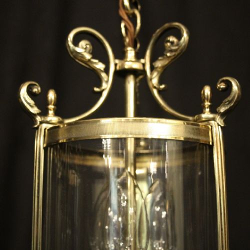 FRENCH PAIR OF CONVEX ANTIQUE HALL LANTERNS - ADDITIONAL PHOTO 2