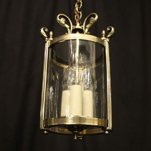 FRENCH PAIR OF CONVEX ANTIQUE HALL LANTERNS - ADDITIONAL PHOTO 3