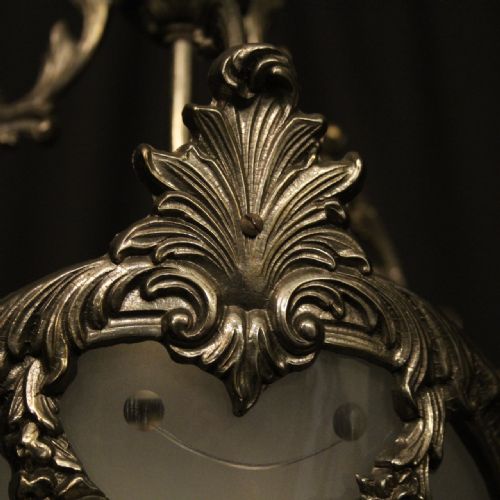 ITALIAN SILVER GILDED SINGLE LIGHT HALL LANTERN - ADDITIONAL PHOTO 4