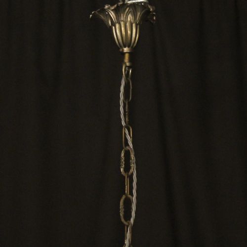 ITALIAN SILVER GILDED SINGLE LIGHT HALL LANTERN - ADDITIONAL PHOTO 9