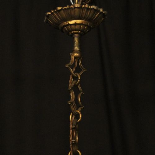 ITALIAN GILDED 16 LIGHT ANTIQUE CHANDELIER - ADDITIONAL PHOTO 9