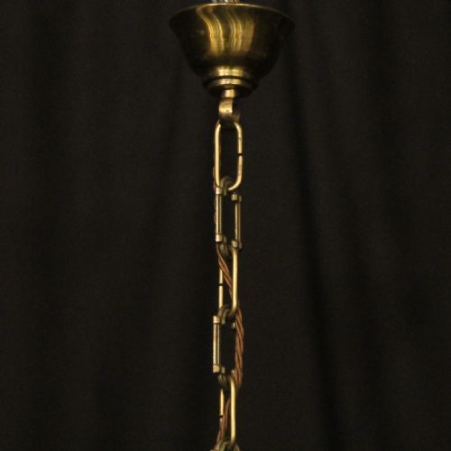 FRENCH EMPIRE TRIPLE LIGHT ANTIQUE CONVEX LANTERN - ADDITIONAL PHOTO 9