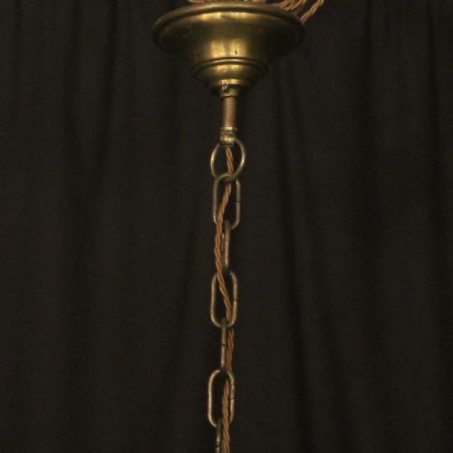 FRENCH GILDED BRONZE EMPIRE 8 LIGHT ANTIQUE CHANDELIER - ADDITIONAL PHOTO 9