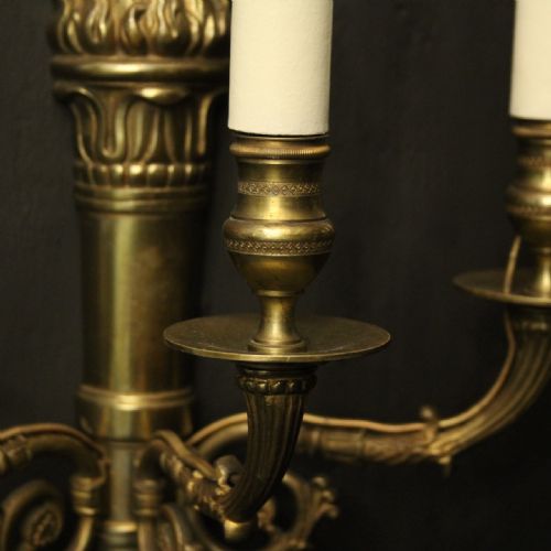 FRENCH 19TH CENTURY ANTIQUE WALL SCONCES - ADDITIONAL PHOTO 4