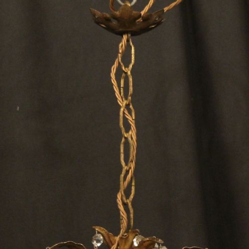 ITALIAN GILDED FLORENTINE 5 LIGHT CAGE CHANDELIER - ADDITIONAL PHOTO 8
