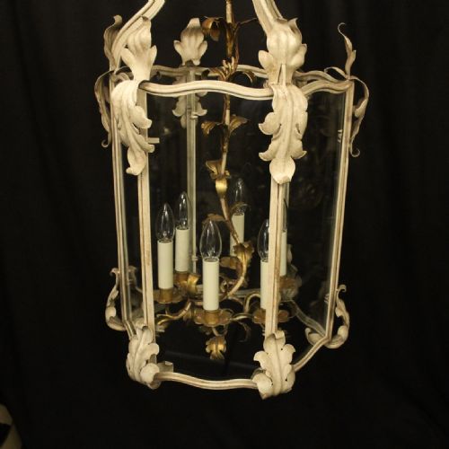 FRENCH POLYCHROME GILDED TOLEWARE LANTERN - ADDITIONAL PHOTO 2