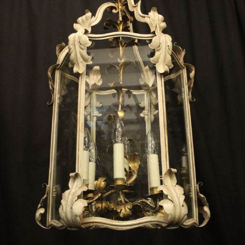 FRENCH POLYCHROME GILDED TOLEWARE LANTERN - ADDITIONAL PHOTO 3