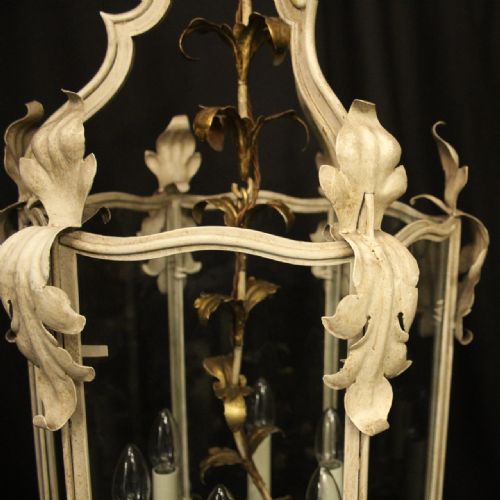 FRENCH POLYCHROME GILDED TOLEWARE LANTERN - ADDITIONAL PHOTO 6