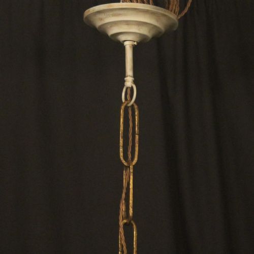 FRENCH POLYCHROME GILDED TOLEWARE LANTERN - ADDITIONAL PHOTO 9