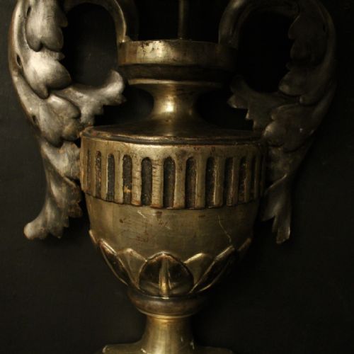 ITALIAN FLORENTINE SILVER GILTWOOD ANTIQUE WALL LIGHTS - ADDITIONAL PHOTO 3