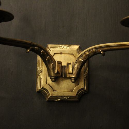 ENGLISH GILDED BRONZE ANTIQUE WALL LIGHTS - ADDITIONAL PHOTO 4