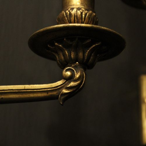 ENGLISH GILDED BRONZE ANTIQUE WALL LIGHTS - ADDITIONAL PHOTO 7