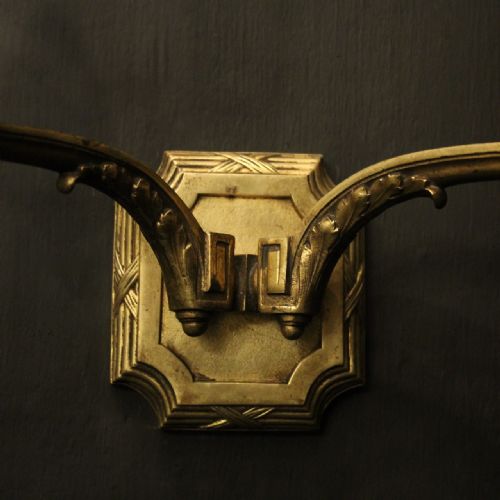 ENGLISH GILDED BRONZE ANTIQUE WALL LIGHTS - ADDITIONAL PHOTO 8