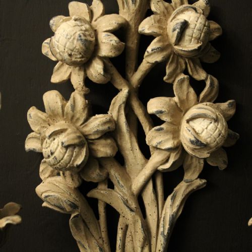 FRENCH PAIR OF TWIN ARM POLYCHROME WALL LIGHTS - ADDITIONAL PHOTO 2