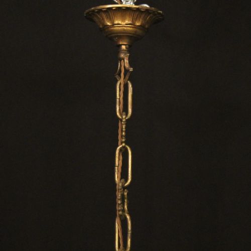ITALIAN GILDED 24 LIGHT ANTIQUE CHANDELIER - ADDITIONAL PHOTO 9