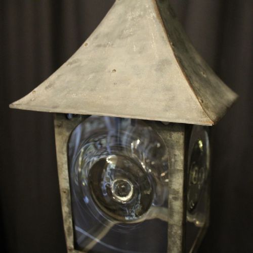 ENGLISH ART DECO EXTERNAL SINGLE LIGHT ANTIQUE LANTERN - ADDITIONAL PHOTO 4