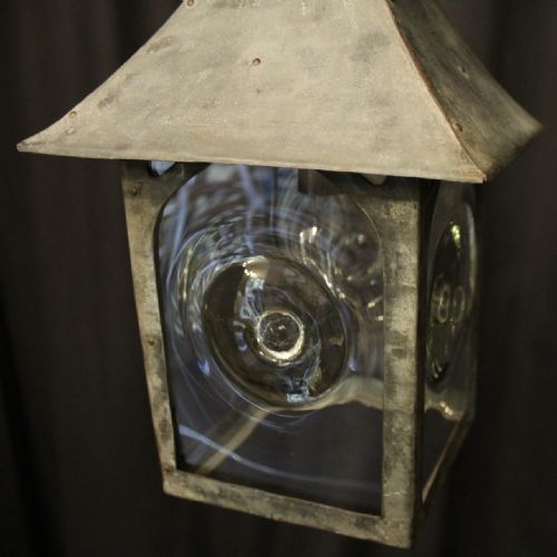 ENGLISH ART DECO EXTERNAL SINGLE LIGHT ANTIQUE LANTERN - ADDITIONAL PHOTO 7