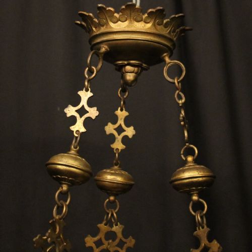 FRENCH GILDED BRONZE 12 LIGHT GOTHIC LIGHT - ADDITIONAL PHOTO 8