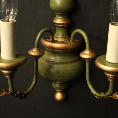 ITALIAN PAIR OF POLYCHROME TWIN ARM WALL LIGHTS - ADDITIONAL PHOTO 5