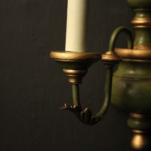ITALIAN PAIR OF POLYCHROME TWIN ARM WALL LIGHTS - ADDITIONAL PHOTO 7