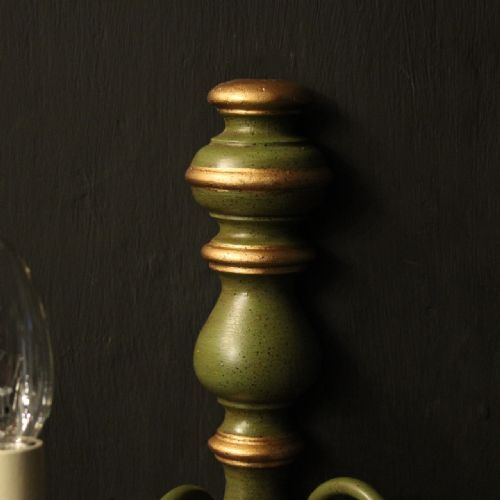 ITALIAN PAIR OF POLYCHROME TWIN ARM WALL LIGHTS - ADDITIONAL PHOTO 8