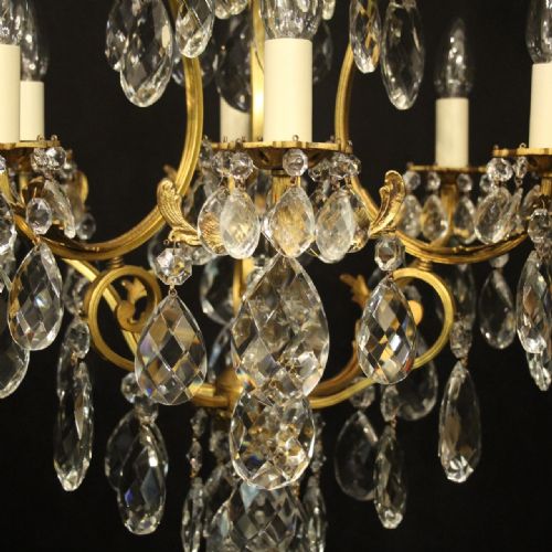 FRENCH GILDED BIRDCAGE ANTIQUE CHANDELIER - ADDITIONAL PHOTO 3