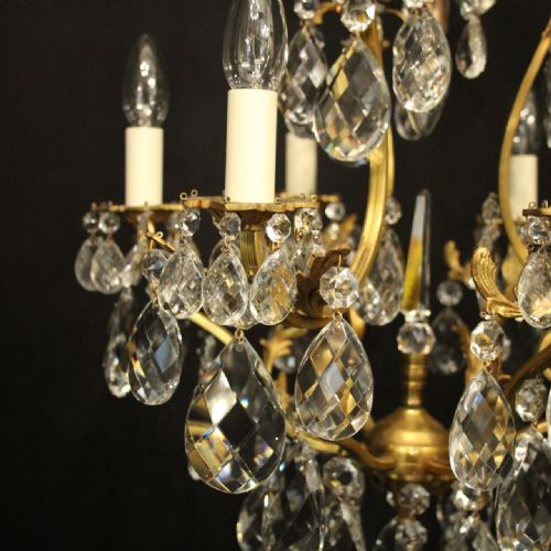 FRENCH GILDED BIRDCAGE ANTIQUE CHANDELIER - ADDITIONAL PHOTO 4