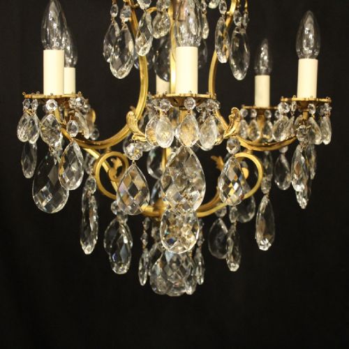 FRENCH GILDED BIRDCAGE ANTIQUE CHANDELIER - ADDITIONAL PHOTO 6