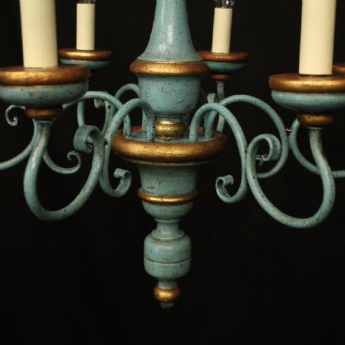 FLORENTINE 6 LIGHT POLYCHROME 6 LIGHT CHANDELIER - ADDITIONAL PHOTO 2